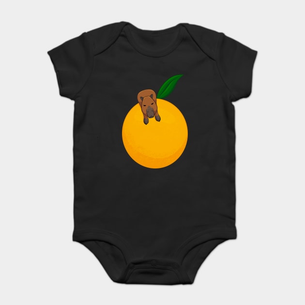 Yuzu Capybara Baby Bodysuit by DeguArts